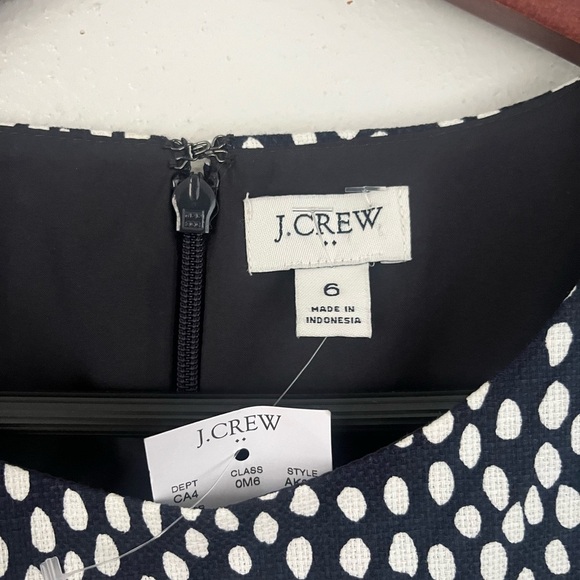 J. Crew Navy and White Basketweave “Oncilla” Sleeveless Sheath - Picture 9 of 12